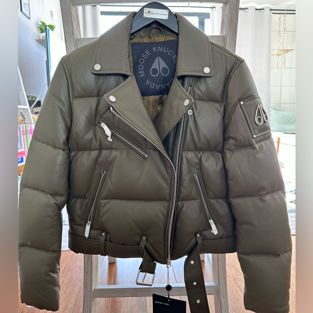 Moose knuckles women’s leather puffer
